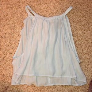 Forever 21 pale baby blue halter tank top